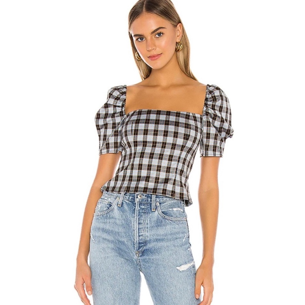 Lovers + Friends Farrah Plaid Crop Top